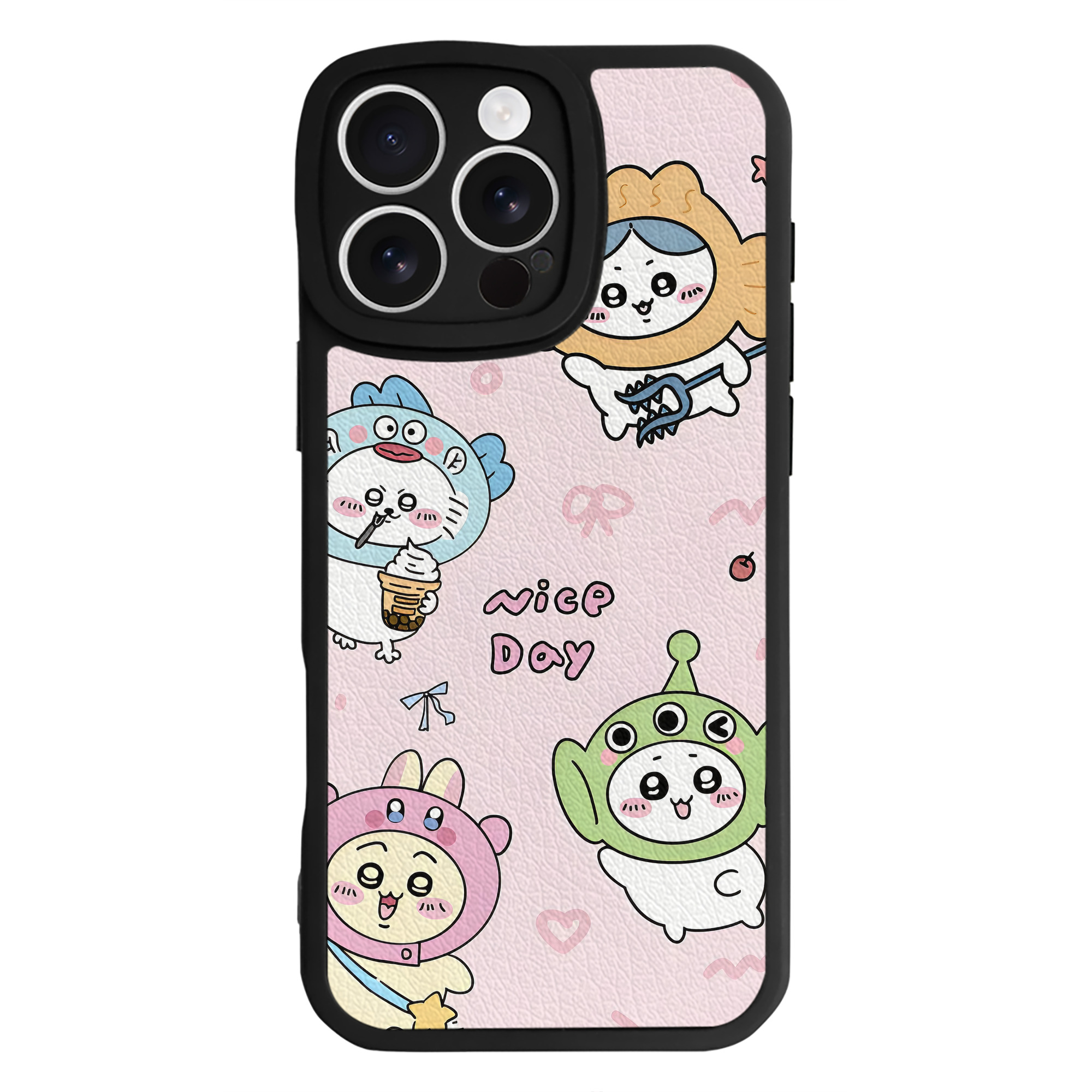 （画像用） ちいかわ Chii-kawa 【iPhone 16シリーズ対応】シリコンスマホケース（レザー調） 材質：シリコン